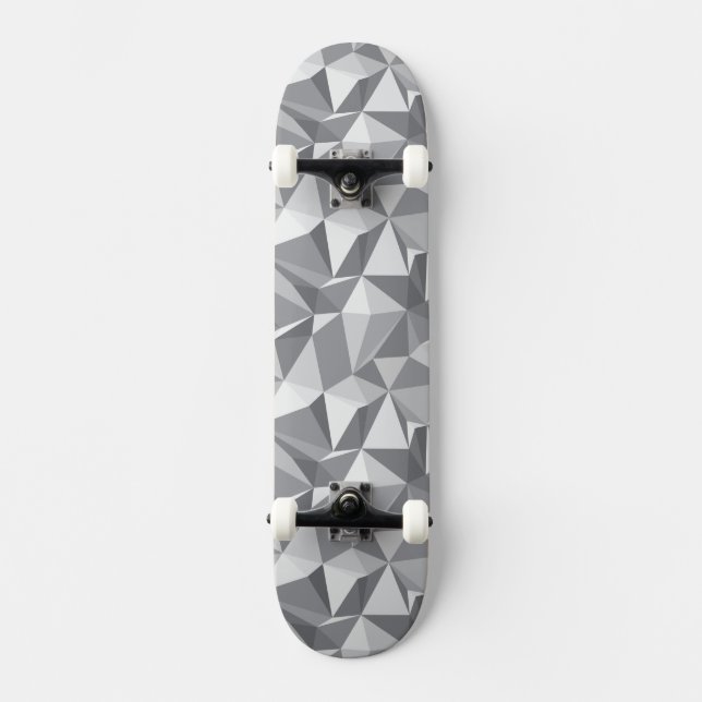 Diamant-Muster - abstraktes Polygon Skateboard (Vorderseite)