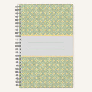 Diamant-Muster Aquamarin Notizbuch
