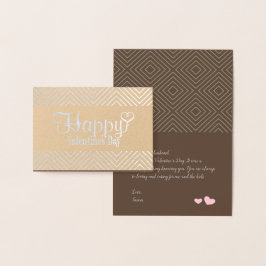 Diamant-Muster Foil Valentine's Card Folienkarte