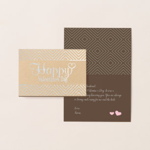 Diamant-Muster Foil Valentine's Card Folienkarte