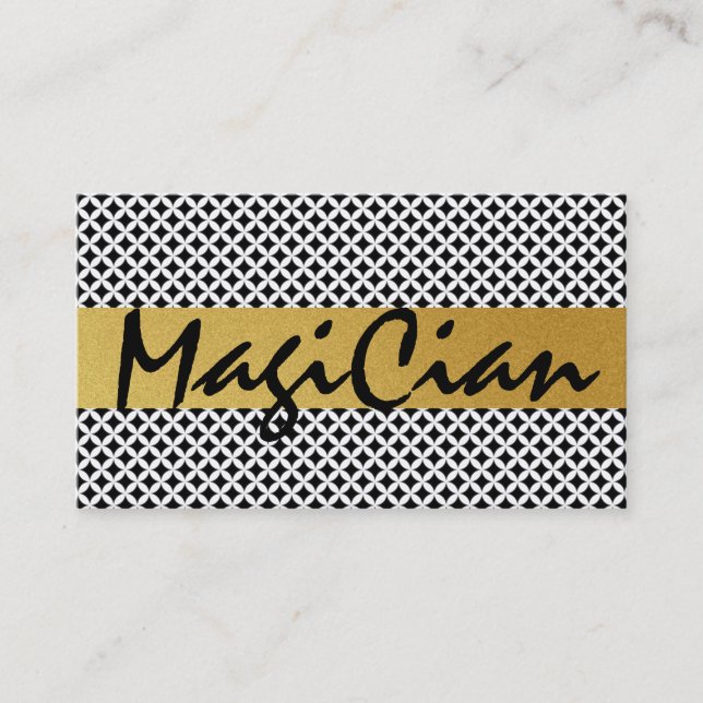 Diamant Muster Magician Business Card Visitenkarte (Vorderseite)