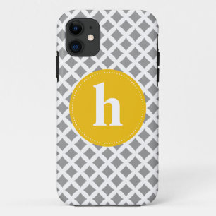 Diamant-Muster-Monogramm {wählen Sie Ihre Farbe} Case-Mate iPhone Hülle