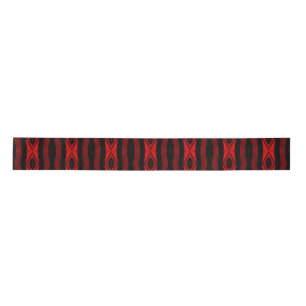 Diamant Muster Vertikaler Streifen Rotes Schwarz Satinband
