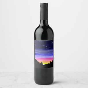 Diamant Night Wine Label Weinetikett