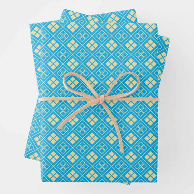 Diamant Pattern Geschenkpapier Set (Beispiel)