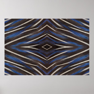 Diamant-Perlhuhn-Federdesign Poster