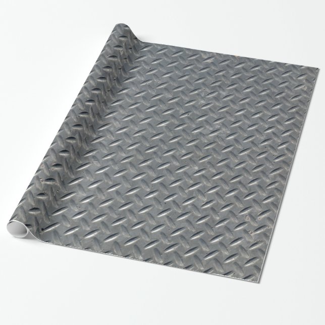 Diamant-Platten-Stahl Geschenkpapier (Ungerollt)