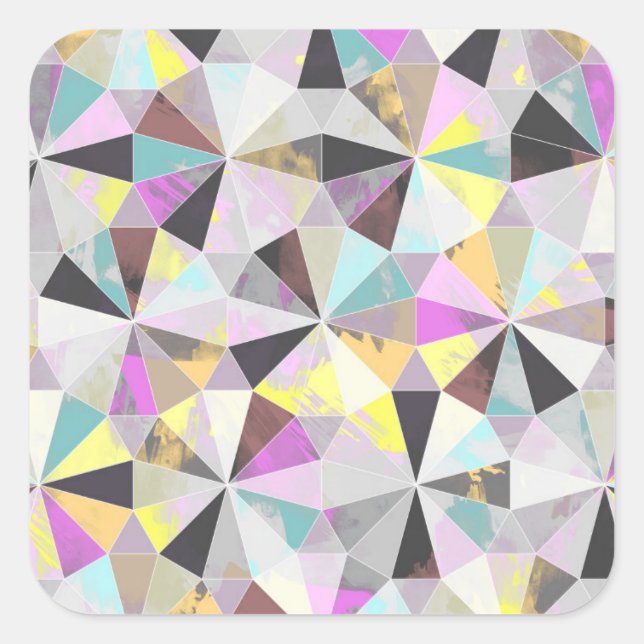 Diamant Quadratischer Aufkleber (Vorderseite)