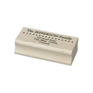 Diamant-Reihe + Kundenspezifischer Familienname u. Gummistempel