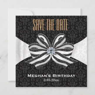 Diamant Ribbon mit Damaskusmuster-Variation Save The Date