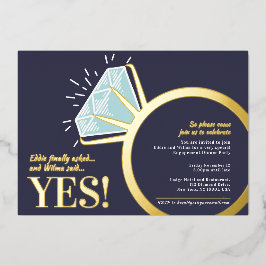 Diamant-Ringgrafik-Foto der Einsatzpartei Folieneinladung