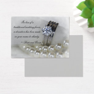 Diamant Rings and Pearls Wedding Wohltätigkeit Fav