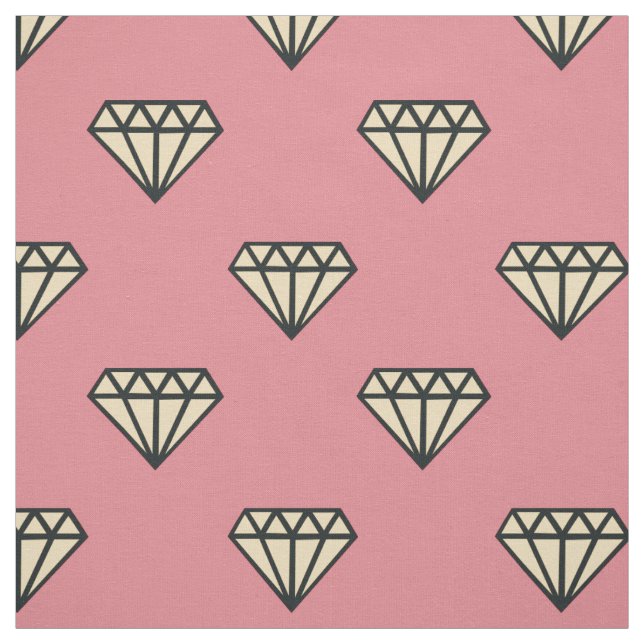 Diamant: Rosa, Grau u. Creme Stoff (Muster)