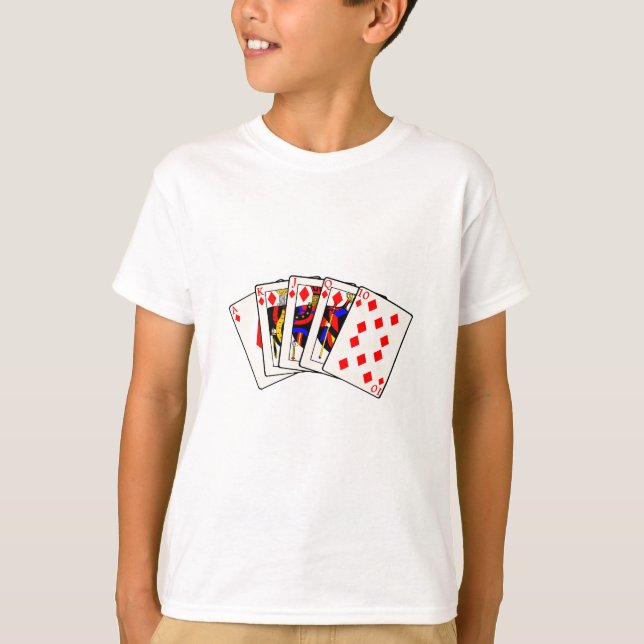 Diamant-Royal Flush T-Shirt (Vorderseite)