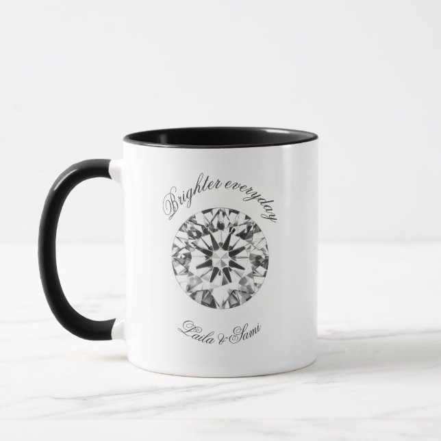 Diamant runde Form Geschenk 2026  Tasse (Links)