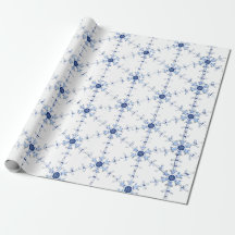 Diamant-Schneeflocken-Muster-Geschenkpapier