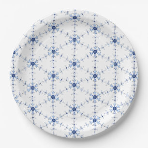 Diamant-Schneeflockenmuster Pappteller
