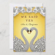 Diamant-Schwan-Paar Luxus-Romantik-Thema