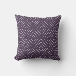 Diamant-Stammes- Muster-Kissen - Aubergine Kissen