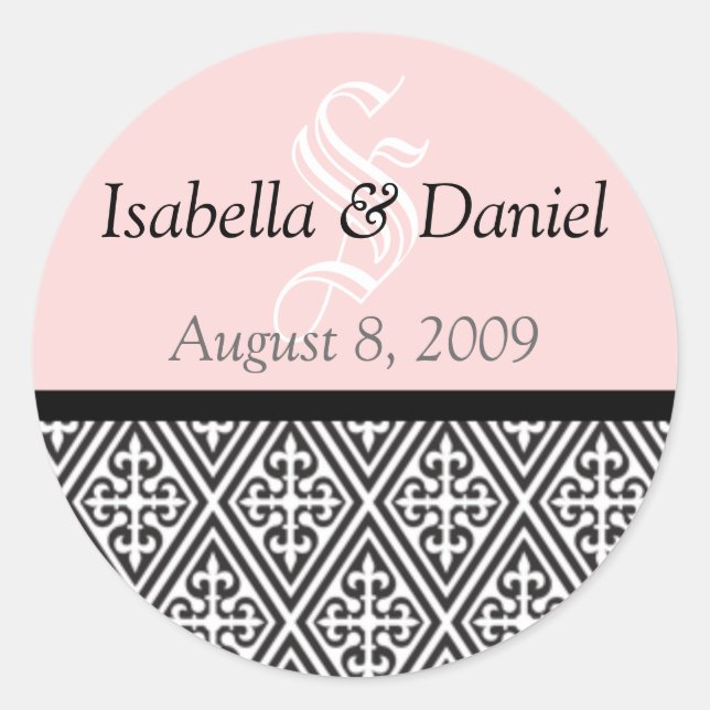 Diamant Stickers Monogramme geben Siegel (Vorderseite)