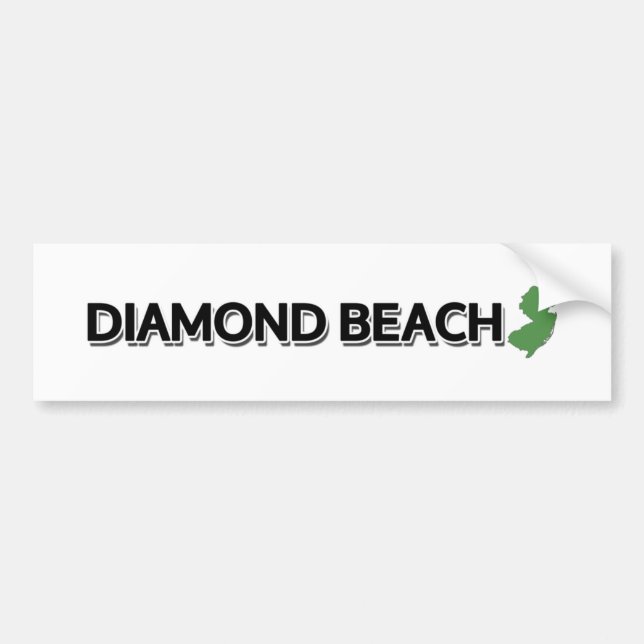 Diamant-Strand, New-Jersey Autoaufkleber (Vorne)