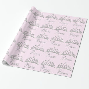 Diamant-Tiara Rosa Prinzessin Verpackungspapier Geschenkpapier