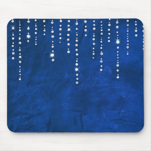 Diamant-Tropfen auf Leder Mousepad (Vorne)