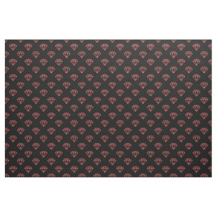 Diamant - Tropisches Rosa auf schwarz Stoff