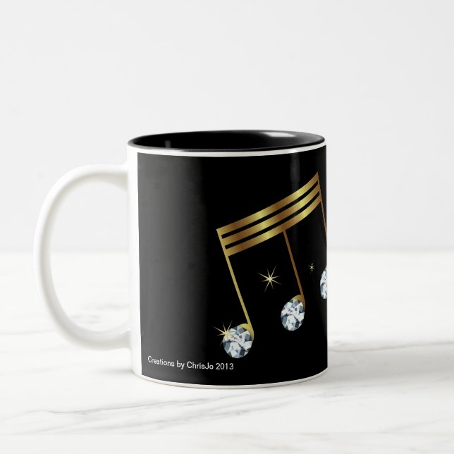 Diamant-und Goldmusikalische Zweifarbige Tasse (Links)