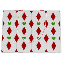 Diamant- und Herz-Weihnachts-Geschenktasche