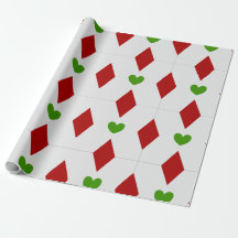 Diamant- und Herz-Weihnachts-Verpackungspapier Ges
