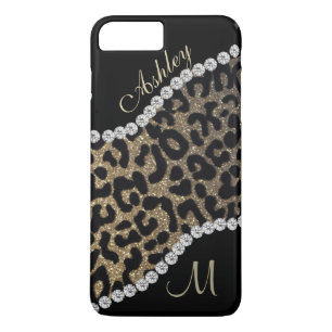 Diamant und Leopard Monogramm Case-Mate iPhone Hülle