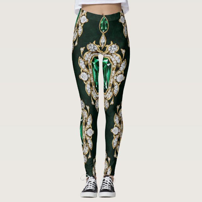 Diamant- und Smaragd-Leggings Leggings (Vorderseite)