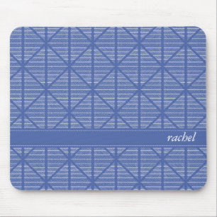 Diamant und Streifen Muster Navy/Blue Individuelle Mousepad