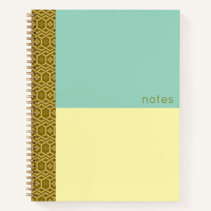 Diamant- und Tortoise-Muster Notizbuch
