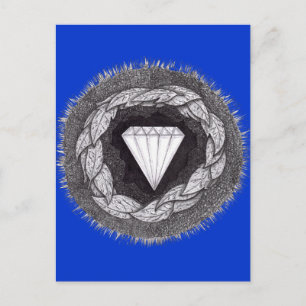 Diamant unter großem Druck geformt Postkarte