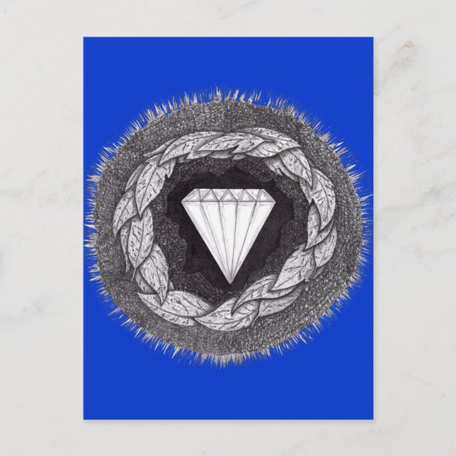 Diamant unter großem Druck geformt Postkarte (Vorderseite)