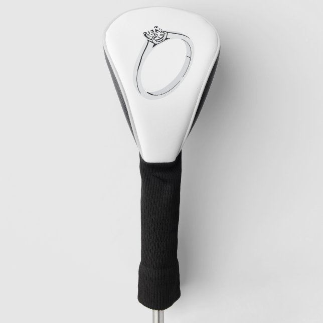 Diamant-Verlobung Golf Headcover (Vorderseite)