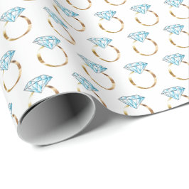 Diamant-Verlobung-Hochzeitsring Geschenkpapier