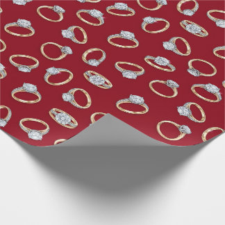 Diamant-Verlobungsring-Musterdesign Geschenkpapier
