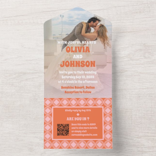 Diamant Wedding All in One Wedding Einladung (Innen Boden)