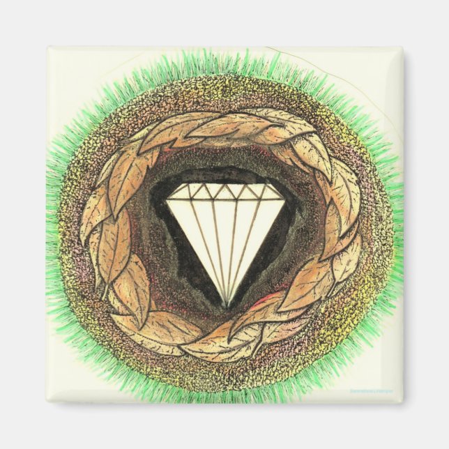 Diamant wird unter großem Druck geformt Magnet (Vorne)