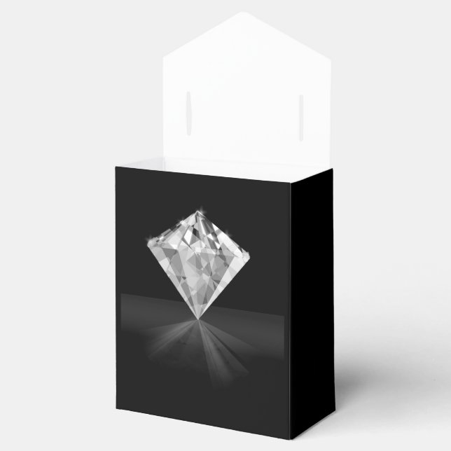 Diamant-Zeltbox mit Band Geschenkschachtel (Geöffnet)