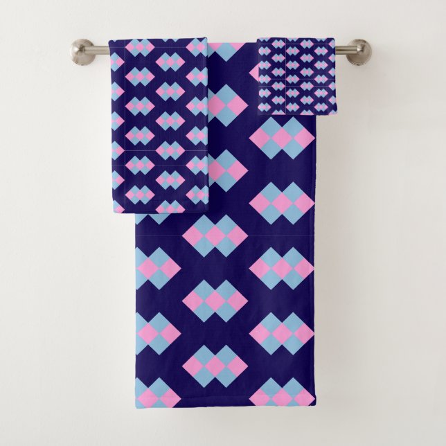 Diamantblaue Handtuch Badhandtuch Set (Insitu)