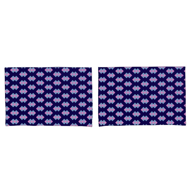 Diamantblaue Kissenbezüge (Vorderseite-Set)