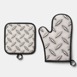Diamantblech Ofenhandschuh & Topflappen-Set
