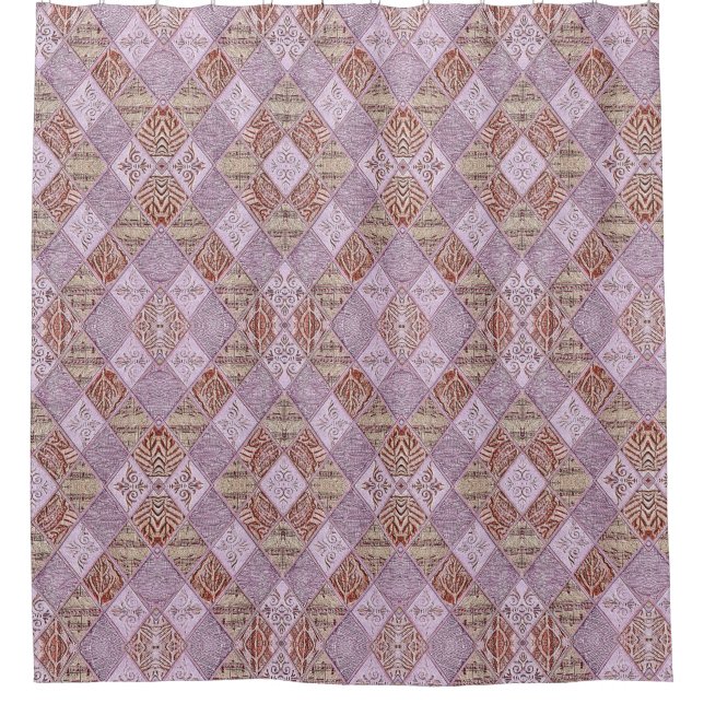 Diamantdesigns in Pinks Duschvorhang (Vorderseite)