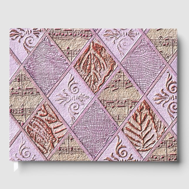 Diamantdesigns in Pinks Gästebuch (Vorderseite)