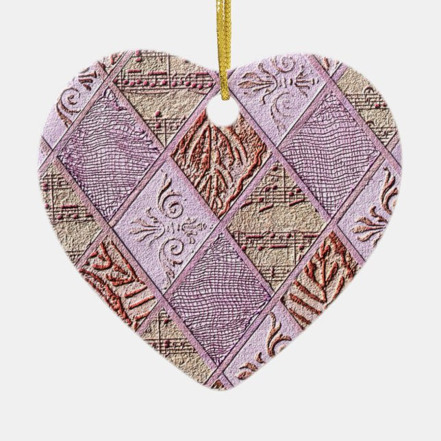 Diamantdesigns in Pinks Keramik Ornament (Vorne)