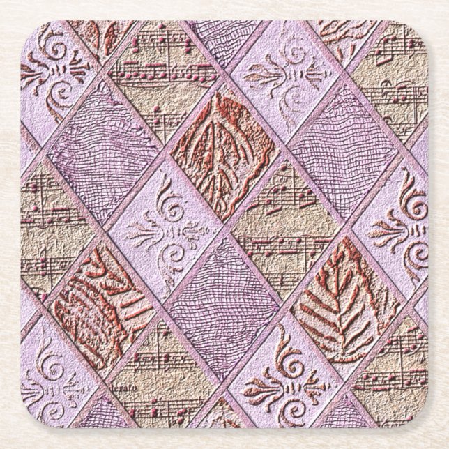 Diamantdesigns in Pinks Rechteckiger Pappuntersetzer (Vorderseite)